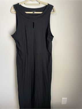Talbots Black Sleeveless Maxi with Keyhole Neckline